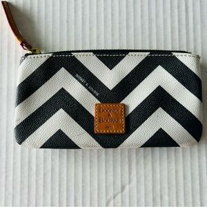 Dooney & Bourke Chevron Black and White Pouch